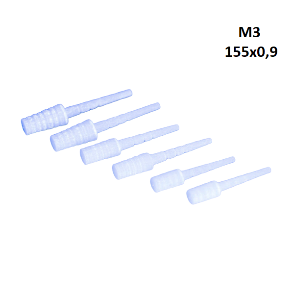 Штифты стекловолоконные ШВС M3 6шт Форма с объемной головкой 155х0,9 (155х0,7) купить
