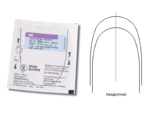 Дуга стальная Пермахром Ризилиэнт / Permachrome Resilient Archwire SS OFII U 018 1шт 4300-609 купить