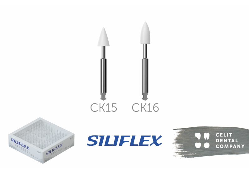 Головки эластичные стоматологические Siliflex комплектность 100 шт : СК 15 острие 50шт+СК 16 оливка 50шт купить