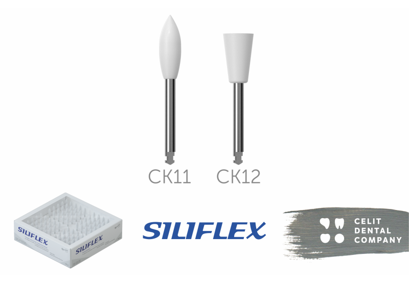 Головки эластичные стоматологические Siliflex комплектность 100 шт : СК 11 пламя 50шт + СК 12 чаша узкая 50 шт купить