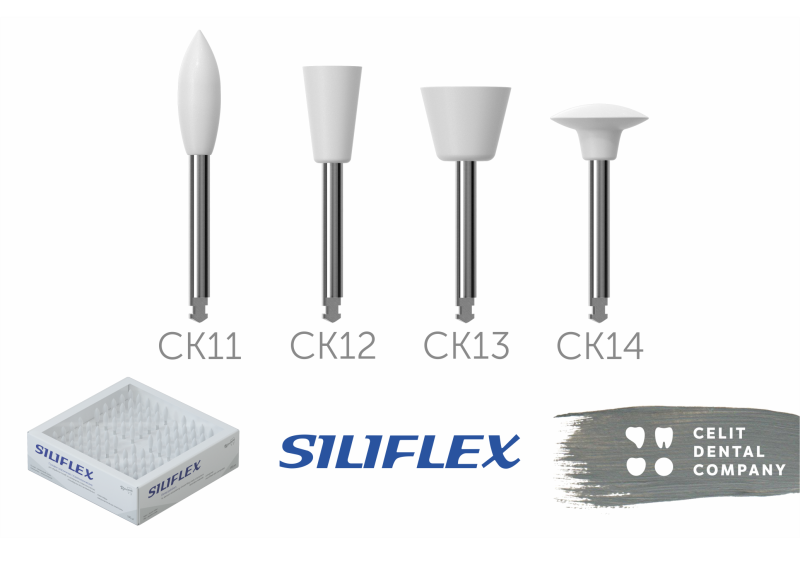 Головки эластичные стоматологические Siliflex комплектность 100 шт : СК 11 пламя + СК 12 чаша узкая + СК 13 чаша широкая + СК 14 линза купить