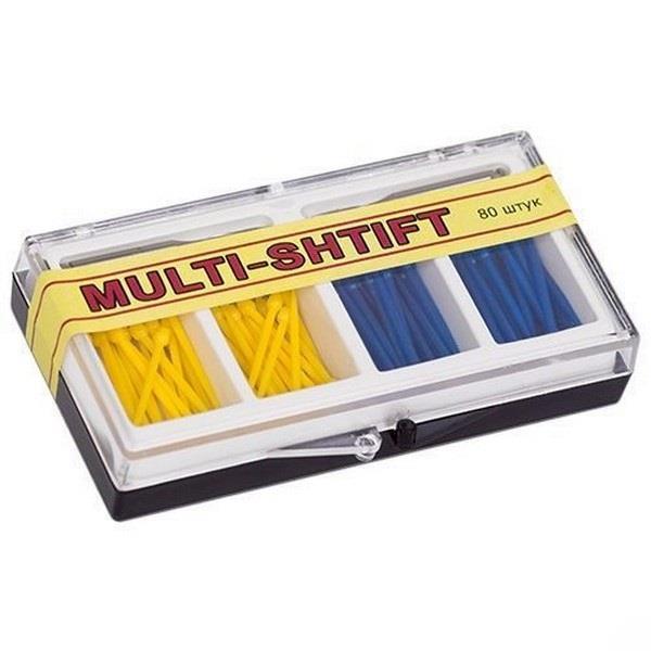 Штифты беззольные "MULTI SHTIFT" комплект по 40 шт. желтые и синие, уп. 80шт купить